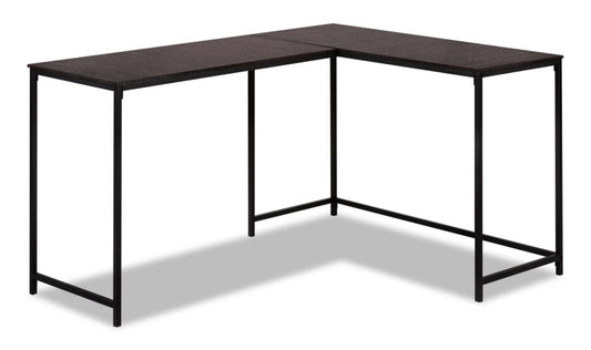 Karter 58.25 Bureau d'angle en forme de L - Espresso|Bureau en coin en forme de L Karter de 58,25 po - espresso