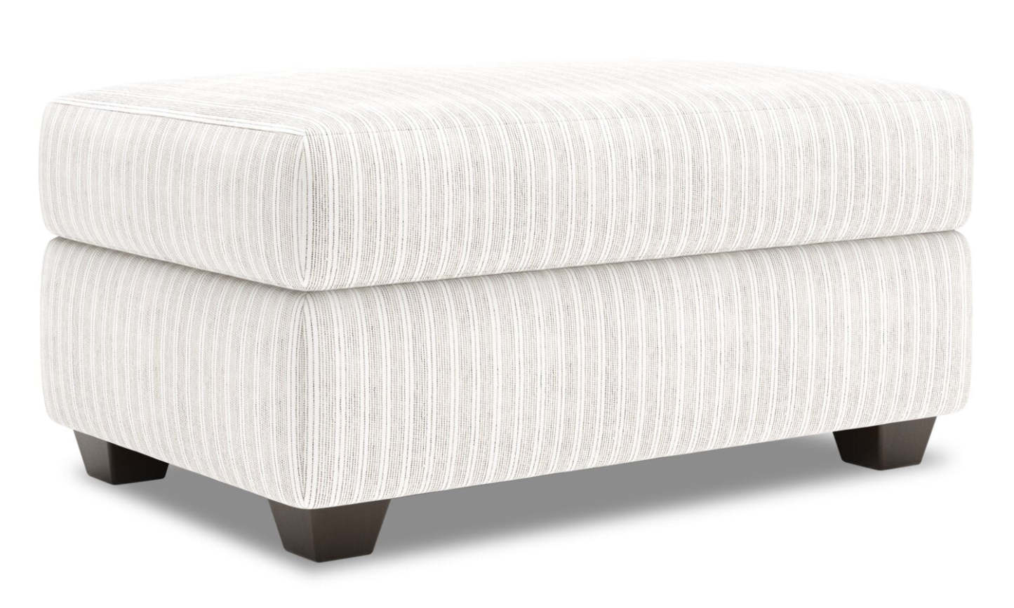 Pouf de rangement The Trunk de Sofa Lab de 39 po fabriqué au Canada en tissu - blanc Dolphin White | TRUN1160
