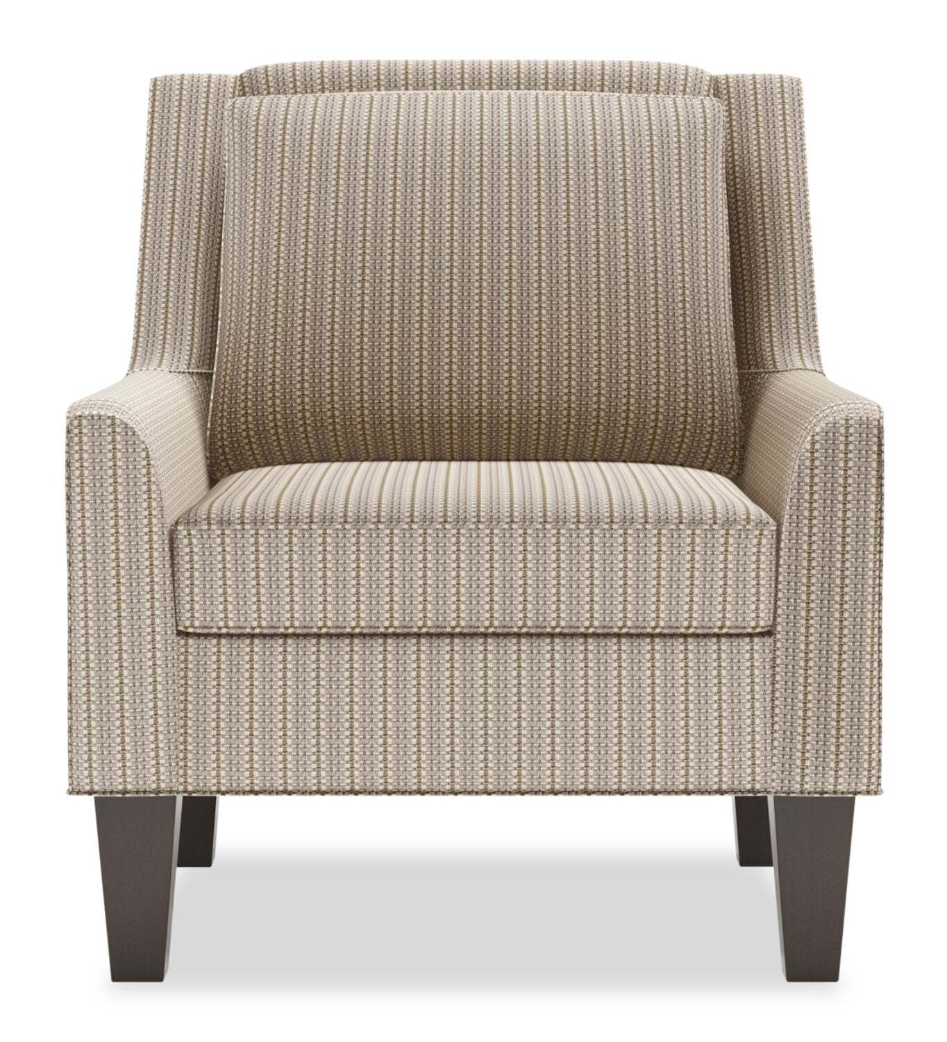 Fauteuil d’appoint club Sofa Lab personnalisable en tissu 29 po avec pattes en bois - beige champignon | Made in Canada Sofa Lab Customizable Club 29 Fabric Accent Chair with Wood Legs - Mushroom Beige | CLUB1161