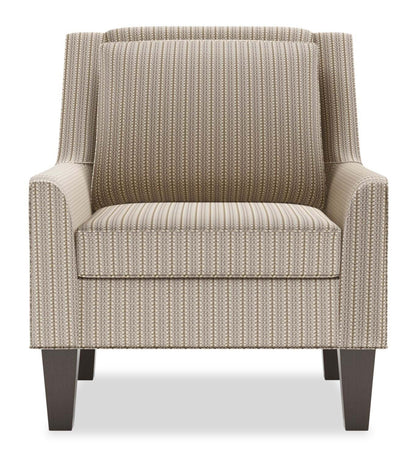 Fauteuil d’appoint club Sofa Lab personnalisable en tissu 29 po avec pattes en bois - beige champignon | Made in Canada Sofa Lab Customizable Club 29 Fabric Accent Chair with Wood Legs - Mushroom Beige | CLUB1161