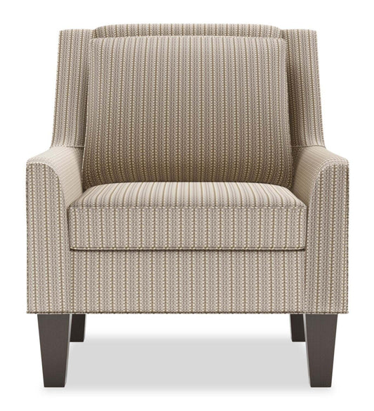Fauteuil d’appoint club Sofa Lab personnalisable en tissu 29 po avec pattes en bois - beige champignon | Made in Canada Sofa Lab Customizable Club 29 Fabric Accent Chair with Wood Legs - Mushroom Beige | CLUB1161