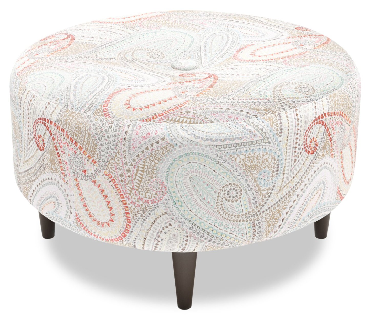 Fabriqué au Canada Sofa Lab personnalisable Pouf en tissu The Curve 31 - Eden multicolore | Pouf The Curve de Sofa Lab de 31 po fabriqué au Canada en tissu - Eden multicolore | CURV1834