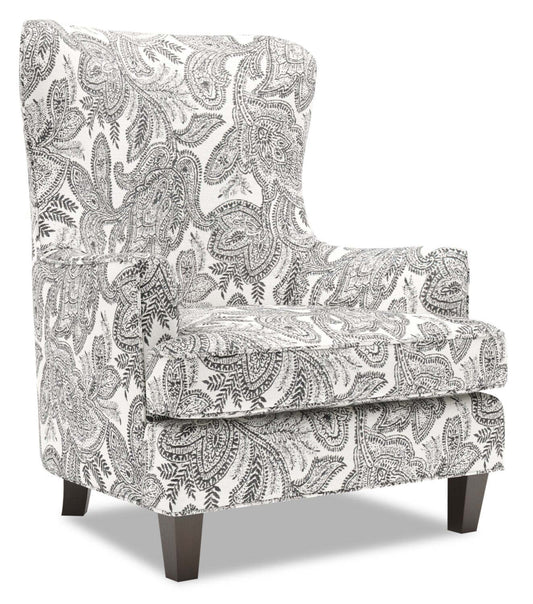 Fauteuil d'appoint à oreilles Sofa Lab de 32 po fabriqué au Canada en tissu - Dalmatien multicolore | AILE1150
