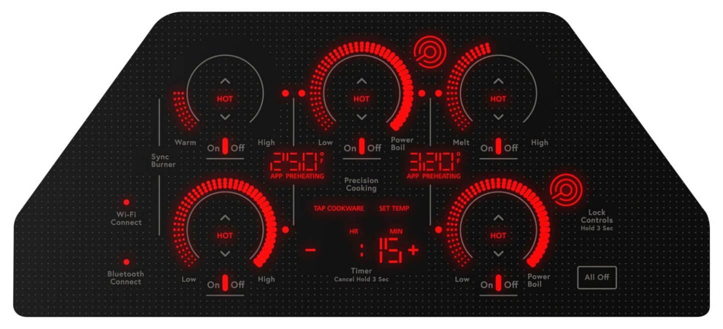 Cafe 36 5-Element Electric Cooktop - Black - CEP90361TBB | Surface de cuisson électrique Café de 36 po à 5 éléments - noire - CEP90361TBB