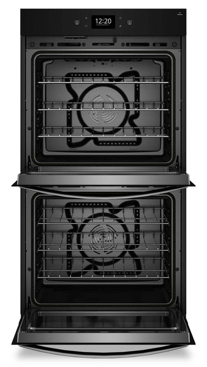 Four mural double électrique Whirlpool de 10 pi³ et de 30 po avec convection véritable - acier inoxydable résistant aux empreintes digitales