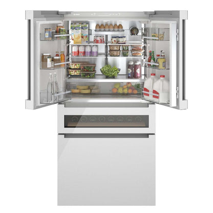 Bosch 36 20.5 Cu. Ft. 800 Series Smart Counter-Depth French-Door Refrigerator - B36CL81ENW  | Réfrigérateur intelligent Bosch série 800 de 36 po et de 20,5 pi3 de profondeur comptoir à portes françaises - B36CL81ENW  | B36CL81W