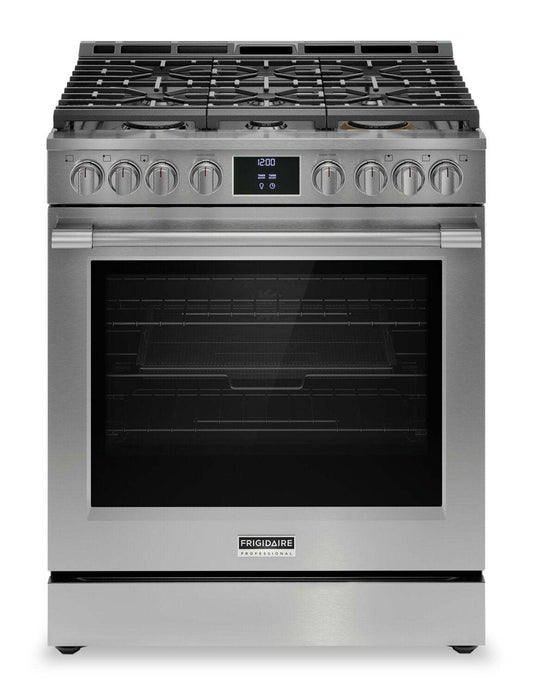 Cuisinière à gaz Frigidaire Professionnel de 6 pi³ avec convection totale et friture à air - acier en…