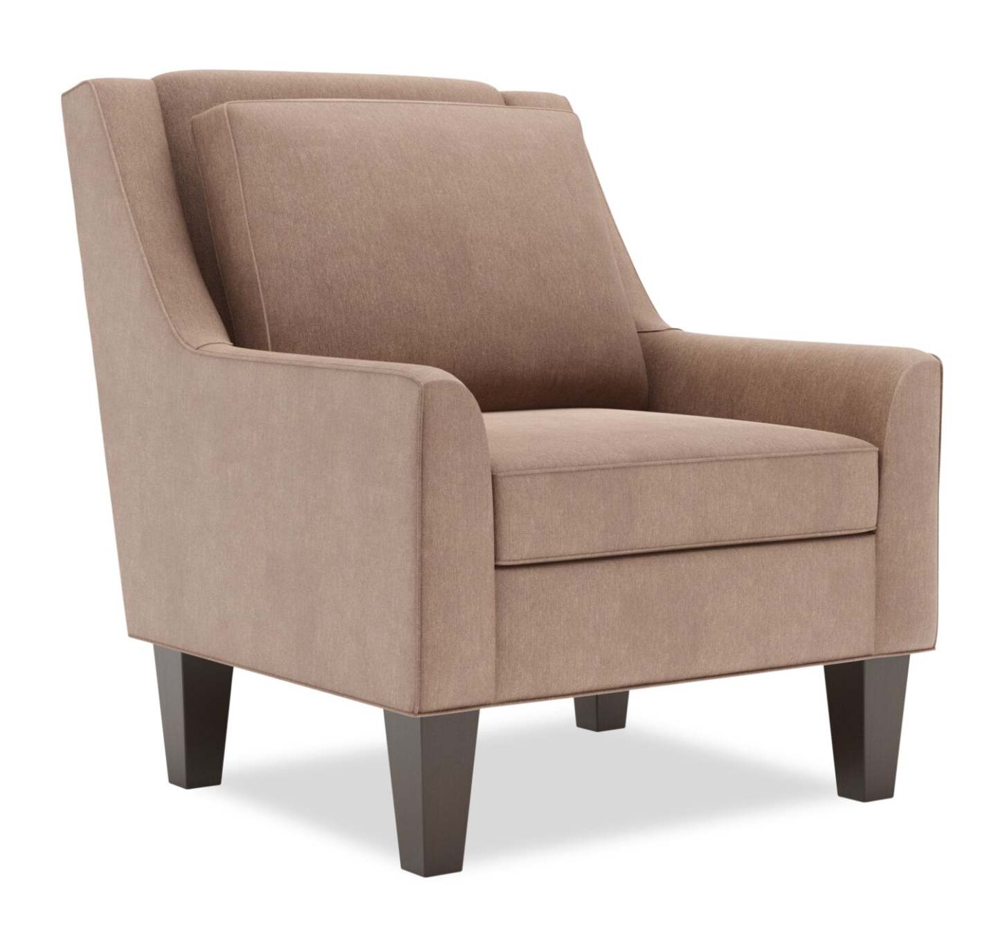 Fauteuil d’appoint club Sofa Lab personnalisable en tissu d’apparence lin de 29 po avec pattes en bois - brun Pax Wicker | CLUB3349