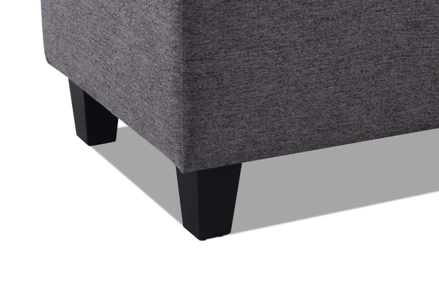 Kai 19.5 3-Pièces Storage Ottomans - Gris Aspect Lin|Ensemble 3 poufs de rangement Kai de 19,5 po - apparence lin gris