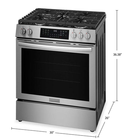 Cuisinière à gaz Frigidaire Gallery de 5,1 pi3 avec friture à air - acier inoxydable - GCFG3059BF