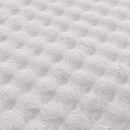 Tapis d'aire en fausse fourrure gris clair avec dos en mousse à mémoire de forme - 5 pi x 7 pi | Carpette Bubble en fausse fourrure gris clair avec revers en mousse à mémoire de forme - 5 pi x 7 pi | BUBBLG06