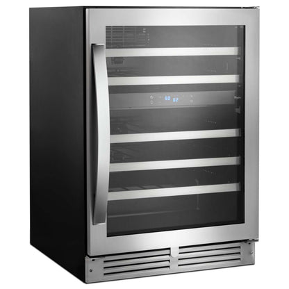 Whirlpool 24 5 Cu. Ft. Undercounter Wine Refrigerator - Stainless Steel - WUW55X24HS | Réfrigérateur à vin Whirlpool de 5 pi³ et de 24 po sous le comptoir - acier inoxydable - WUW55X24HS