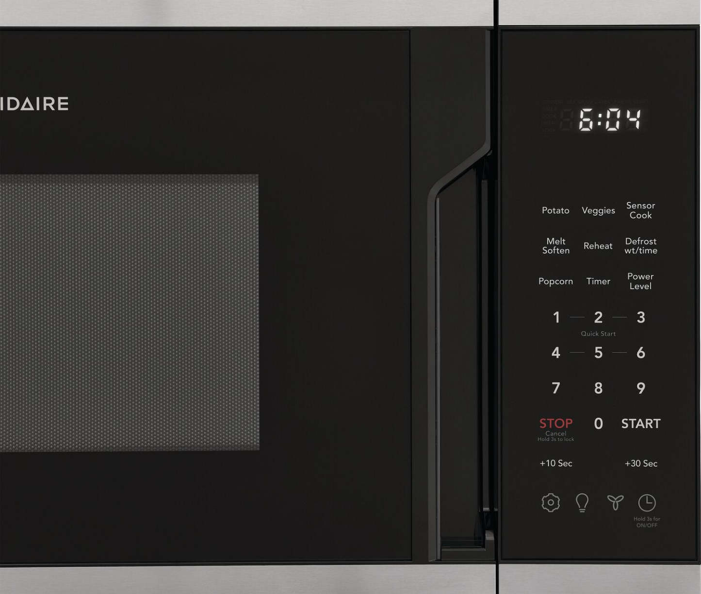 Frigidaire 1,8 Cu. Fort. Micro-ondes à grande portée avec cuisson par capteur et options de cuisson préréglées - Acier inoxydable… | Four à micro-ondes à hotte intégrée Frigidaire de 1,8 pi³ avec cuisson par capteur et options de cuisine…
