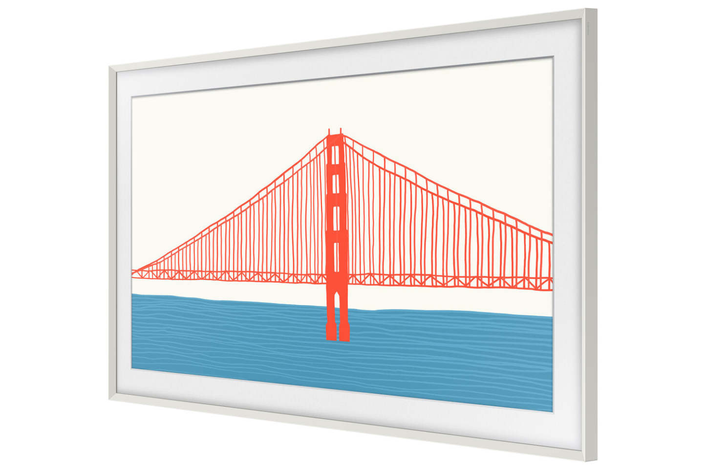 Samsung Customizable Bezel for 50 The Frame TV - Modern White | Cadre personnalisable Samsung pour 50 The Frame TV - Blanc moderne | SCFA50WT