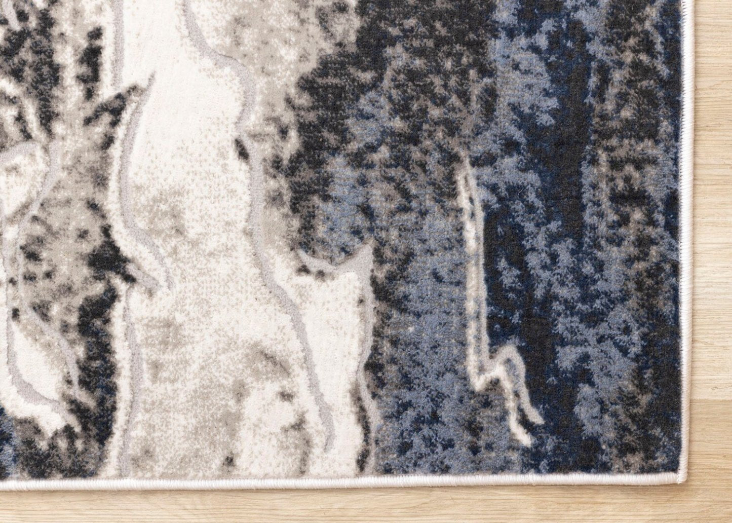 Tapis bleu gris Linnie – 5'3 x 7'7 | Tapis Linnie gris et bleu - 5 pi 3 po x 7 pi 7 po