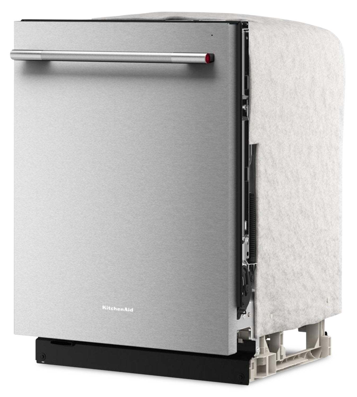 Lave-vaisselle KitchenAid de 24 po et de 44 dBA avec troisième panier 360° Max JetsMC - acier inoxydable avec fini PrintShieldMC - KDTS624SPS