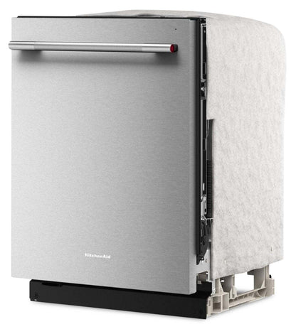 Lave-vaisselle KitchenAid de 24 po et de 44 dBA avec troisième panier 360° Max JetsMC - acier inoxydable avec fini PrintShieldMC - KDTS624SPS
