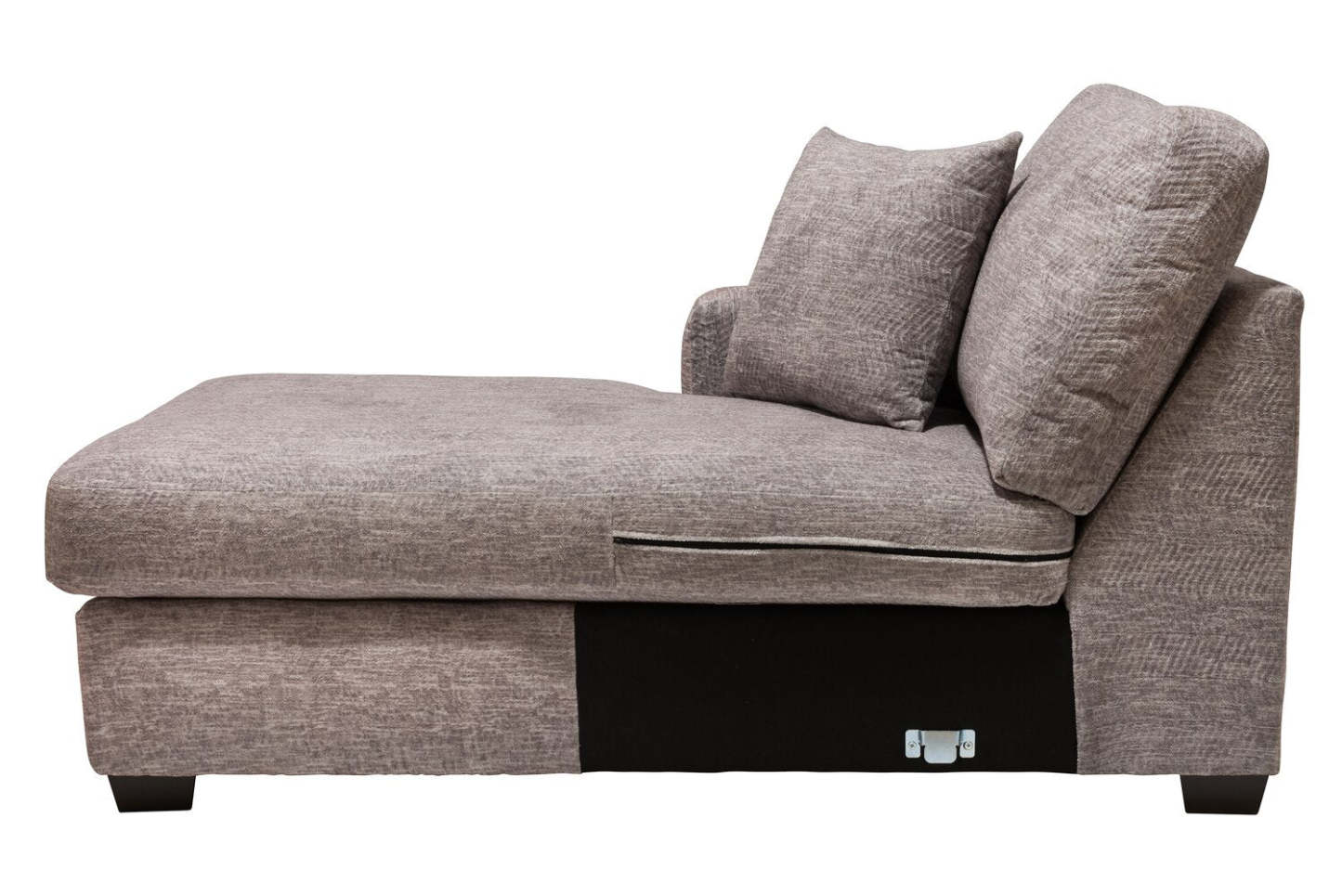 Sofa sectionnel de gauche Luxe 3 pièces fabriqué au Canada en tissu avec coussins amovibles - gris colombe Zaftig