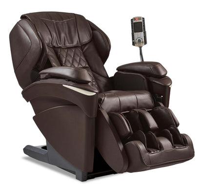 Fauteuil inclinable de massage Panasonic Real Pro ULTRA Prestige™ 35,4 en cuir synthétique de haute qualité - brun