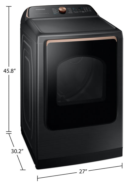 Samsung 7,4 Cu. Fort. Sécheuse électrique à vapeur - Acier inoxydable noir - DVE54CG7550VAC | Sécheuse électrique Samsung de 7,4 pi³ avec vapeur - acier inoxydable noir - DVE54CG7550VAC