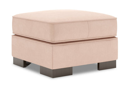 Fabriqué au Canada Canapé personnalisable Lab Track 24 en tissu d'apparence lin - Pax Rose Rose | Pouf Track de Sofa Lab de 24 po fabriqué au Canada en tissu d'apparence lin - rose Pax Rose | TR803249