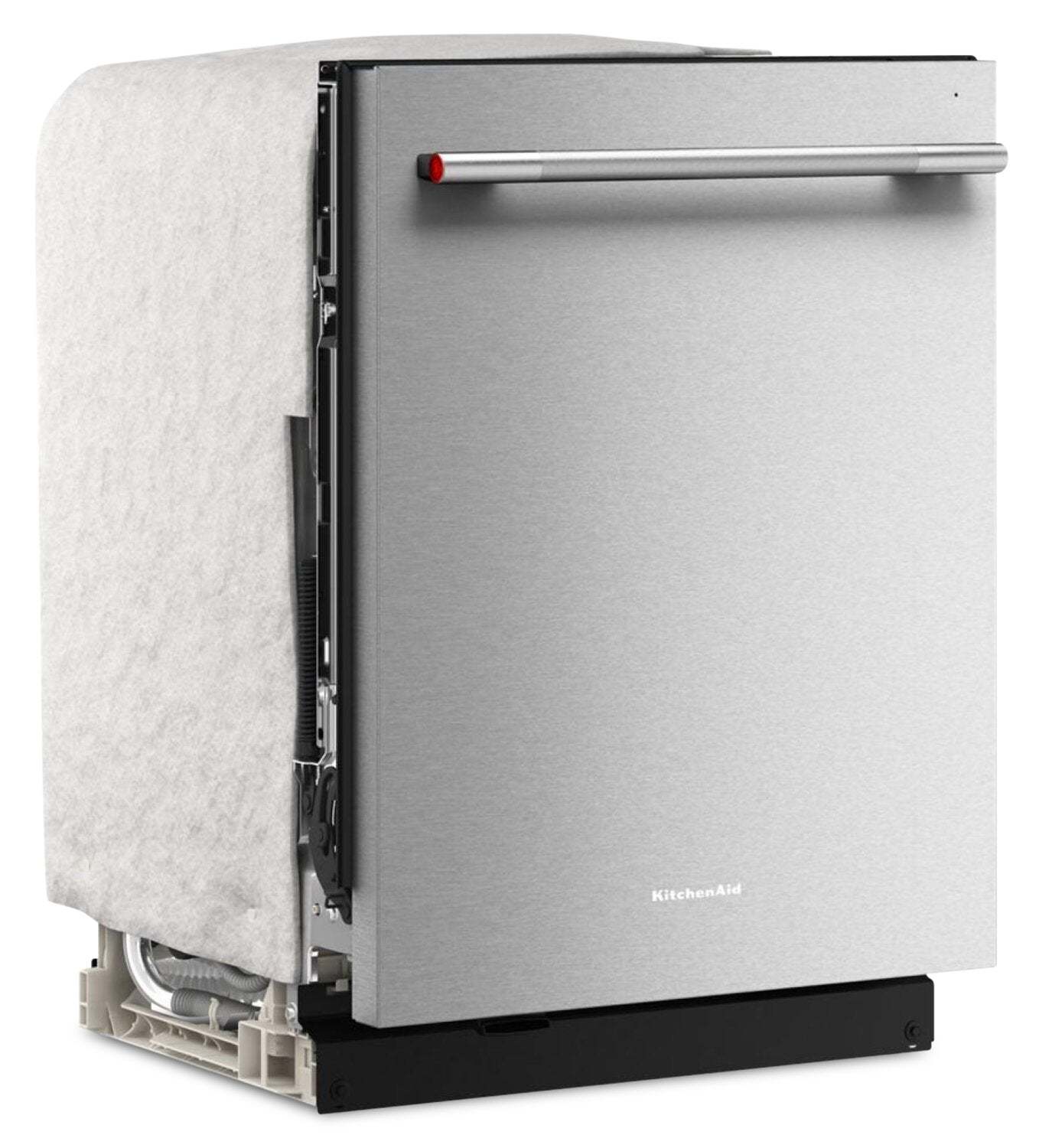 Lave-vaisselle KitchenAid de 24 po et de 44 dBA avec troisième panier 360° Max JetsMC - acier inoxydable avec fini PrintShieldMC - KDTS724SPS