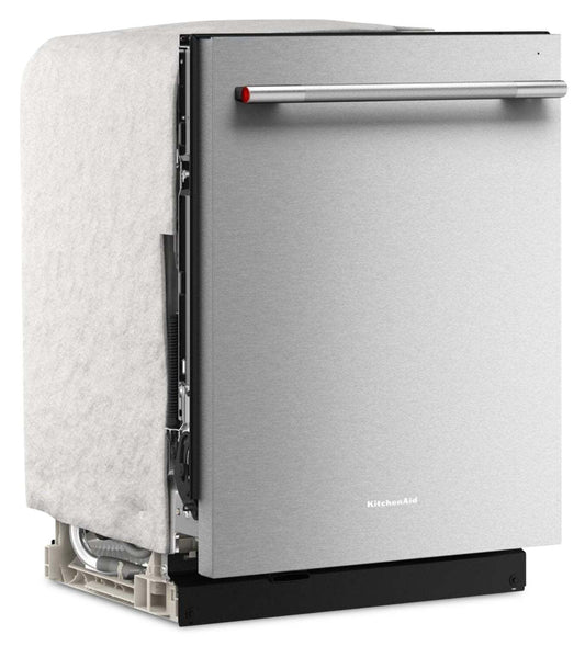 Lave-vaisselle KitchenAid de 24 po et de 44 dBA avec troisième panier 360° Max JetsMC - acier inoxydable avec fini PrintShieldMC - KDTS724SPS