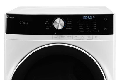 Midea 8 pi³ Sécheuse électrique - blanche - superposable - MLE52N4AWW | Midéa 8 Cu. Fort. Sécheuse électrique, blanche, empilable, MLE52N4AWW