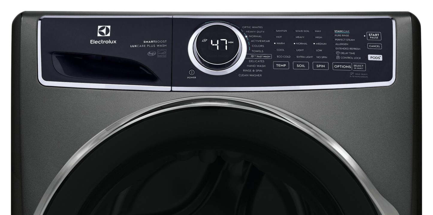 Electrolux 5.2 Cu. Ft. Front-Load Washer and 8 Cu. Ft. Gas Dryer - Titanium | Laveuse à chargement frontal de 5,2 pi³ et sécheuse à gaz de 8 pi³ - Titane | ELFL763G