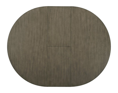 Table de salle à manger Brook avec rallonge 42-54 W, ronde - Blanc/Marron | Table de salle à manger ronde Brook de 42 po à 54 po (L) avec rallonge - blanche et brune