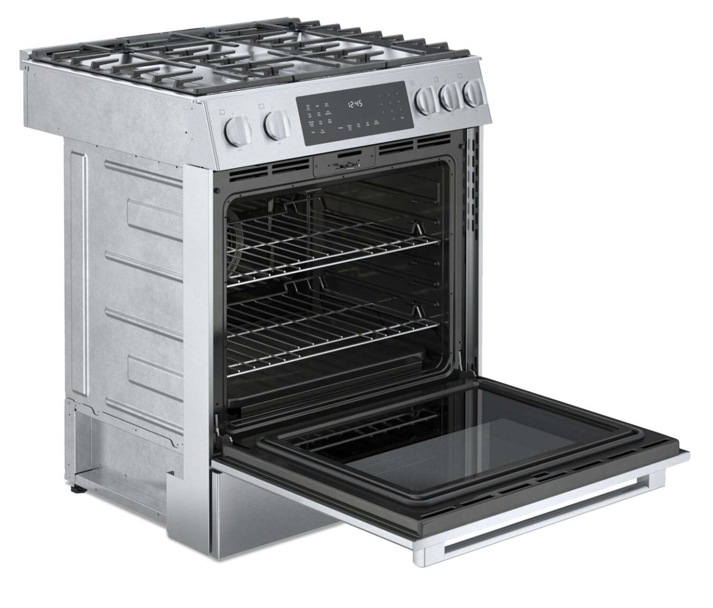Cuisinière hybride Bosch de série 800 de 4,6 pi3 avec tiroir-réchaud - HDI8056C | Bosch Série 800 4,6 Cu. Fort. Cuisinière biénergie avec tiroir chauffant - HDI8056C | HDI8056C