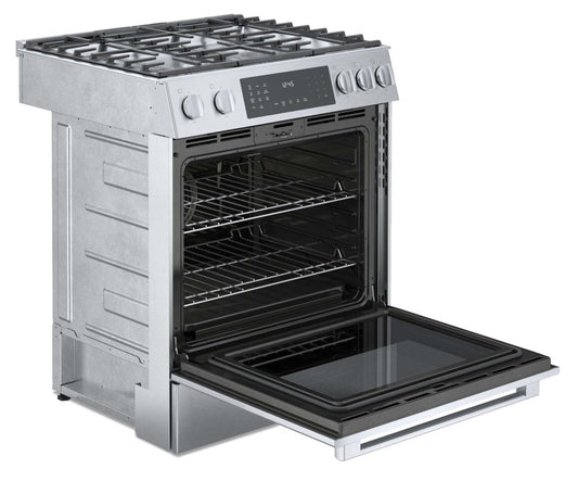 Cuisinière hybride Bosch de série 800 de 4,6 pi3 avec tiroir-réchaud - HDI8056C | Bosch Série 800 4,6 Cu. Fort. Cuisinière biénergie avec tiroir chauffant - HDI8056C | HDI8056C