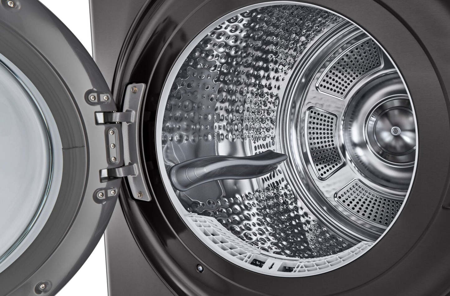 Laveuse LG 5,8/Sécheuse 7,8 Cu. Fort. Tour de lavage haute efficacité à chargement frontal™ - Acier noir - WKHC252HBA | Tour de lavage WashTowerMC haute efficacité LG à chargement frontal avec laveuse de 5,8 pi³ et séche…