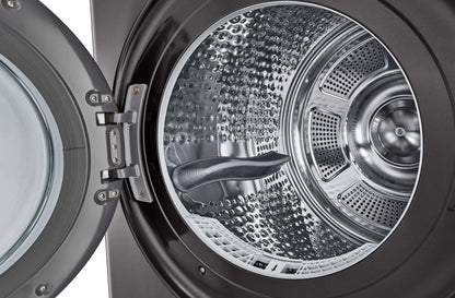 Laveuse LG 5,8/Sécheuse 7,8 Cu. Fort. Tour de lavage haute efficacité à chargement frontal™ - Acier noir - WKHC252HBA | Tour de lavage WashTowerMC haute efficacité LG à chargement frontal avec laveuse de 5,8 pi³ et séche…
