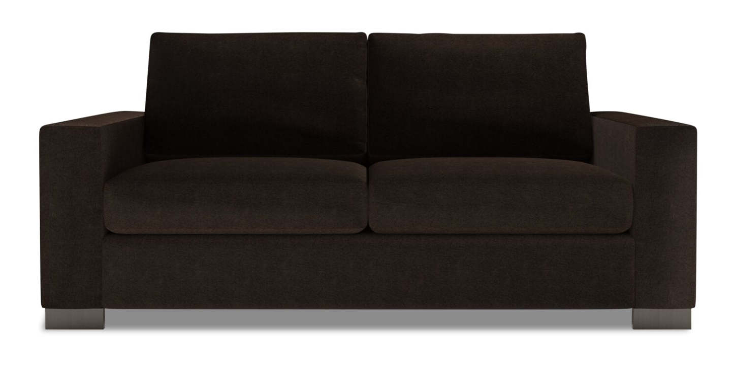 Fabriqué au Canada Canapé Personnalisable Sofa Lab Track 75 en Tissu Chenille Taille Condo avec Accoudoirs - Chocolat de Luxe | Canapé Track de Sofa Lab de 75 po de format condo fabriqué au Canada en tissu de chenille - Chocolat de Luxe | TR093293