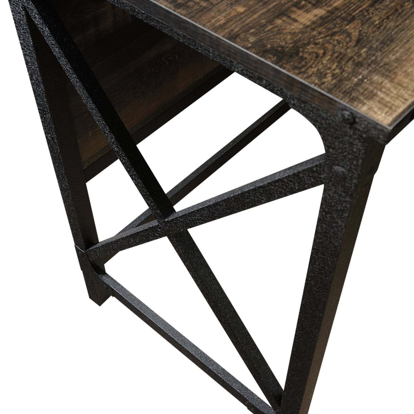 Lewis 59.84 L-Shaped Office Desk with 2-Drawers - Carbon Oak | Bureau en forme de L Lewis de 59,84 po à 2 tiroirs - chêne carbone