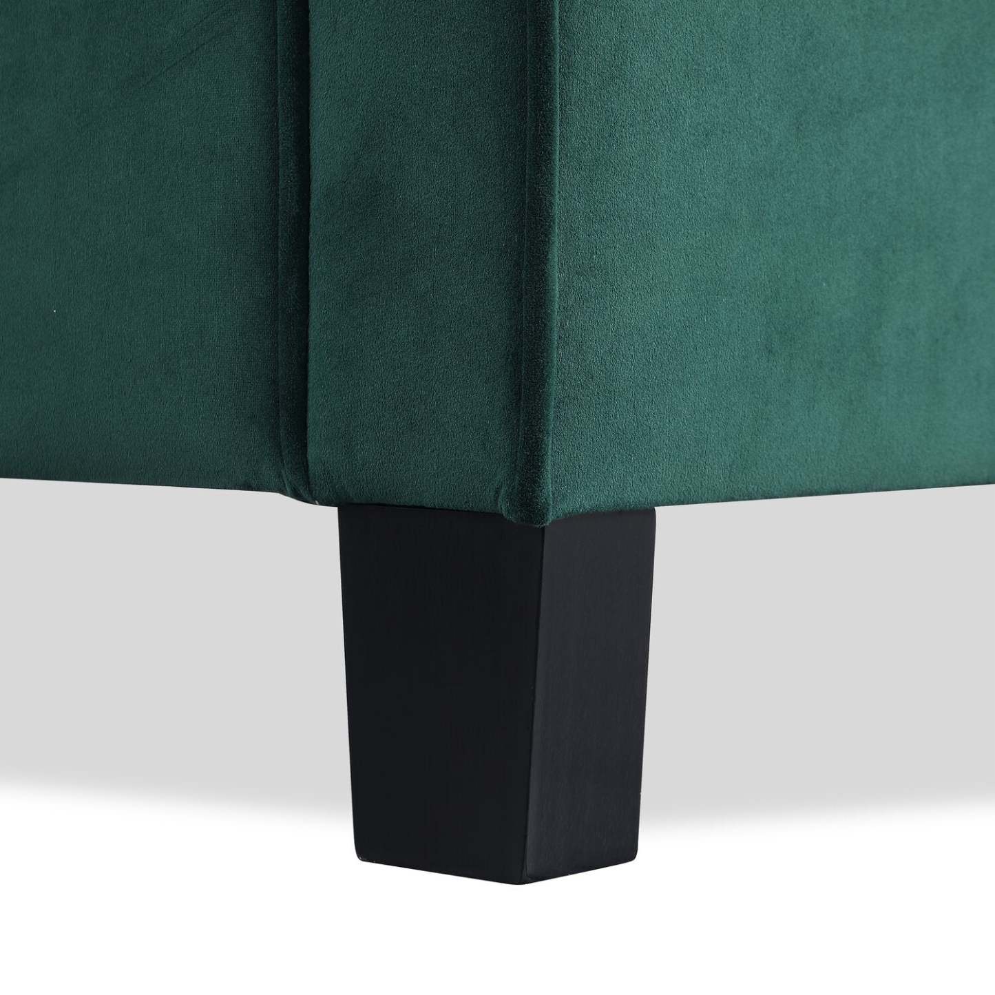 Banc de rangement Octavia 53.25 - Velours vert|Banc de rangement Octavia de 53,25 po - velours vert