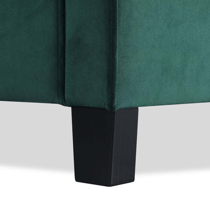 Banc de rangement Octavia 53.25 - Velours vert|Banc de rangement Octavia de 53,25 po - velours vert