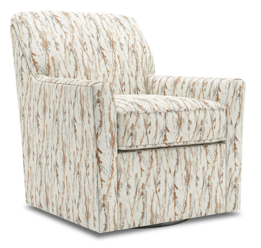 Fauteuil d’appoint pivotant personnalisable Sofa Lab de 31 po fabriqué au Canada en tissu - Mineral multicolore | SWIV1149