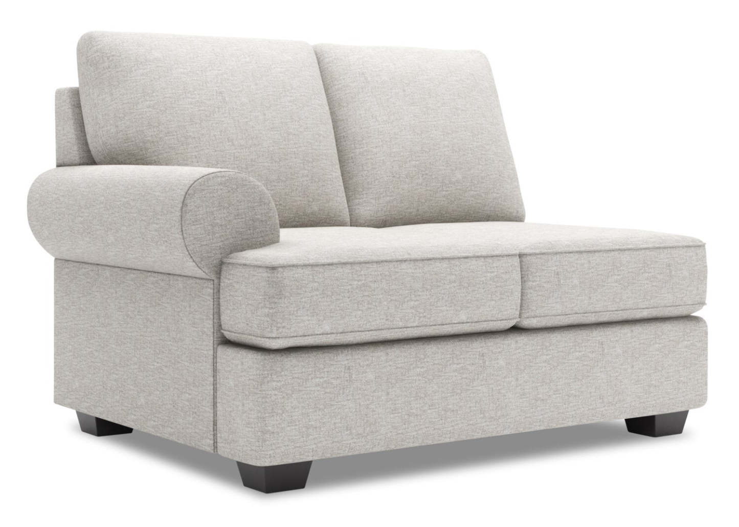 Sofa Lab Roll LAF Loveseat - Luxe Argent | Causeuse de gauche Roll de la collection Sofa Lab - Luxe Argent | RO232793