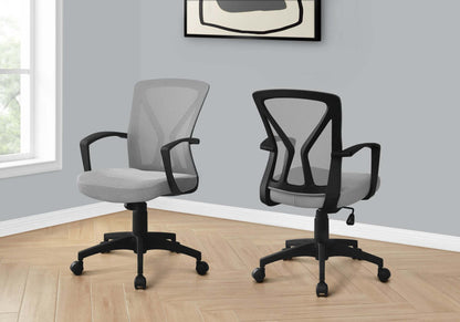 Dominic 23.5 Office Chair with Mesh Back - Gris/Noir|Chaise de bureau Dominic de 23,5 po avec dossier en maille - grise et noire
