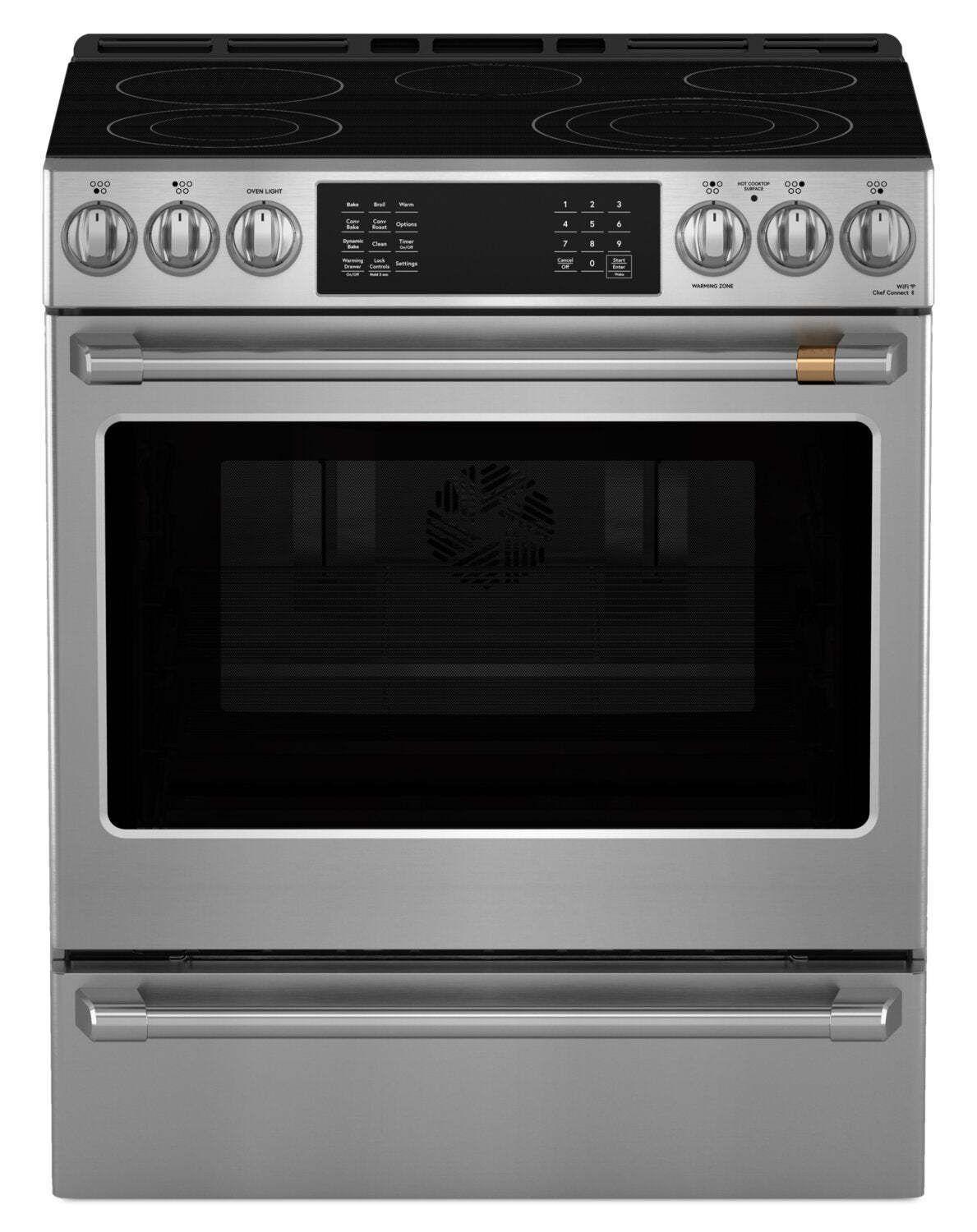 Cuisinière électrique Café de 30 po et de 5,7 pi3 avec cuisson dynamique - acier inoxydable - CRS70XAWCS1 | Cuisinière électrique Café de 5,7 pi3 et de 30 po avec cuisson dynamique - acier inoxydable - CRS70XAWCS1 | CRS70XA1
