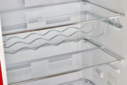 Réfrigérateur Classic Rétro par Unique de 24 po et de 12 pi3 à congélateur inférieur - pomme rouge bonbon - UGP-340L AC R | UGP340LR