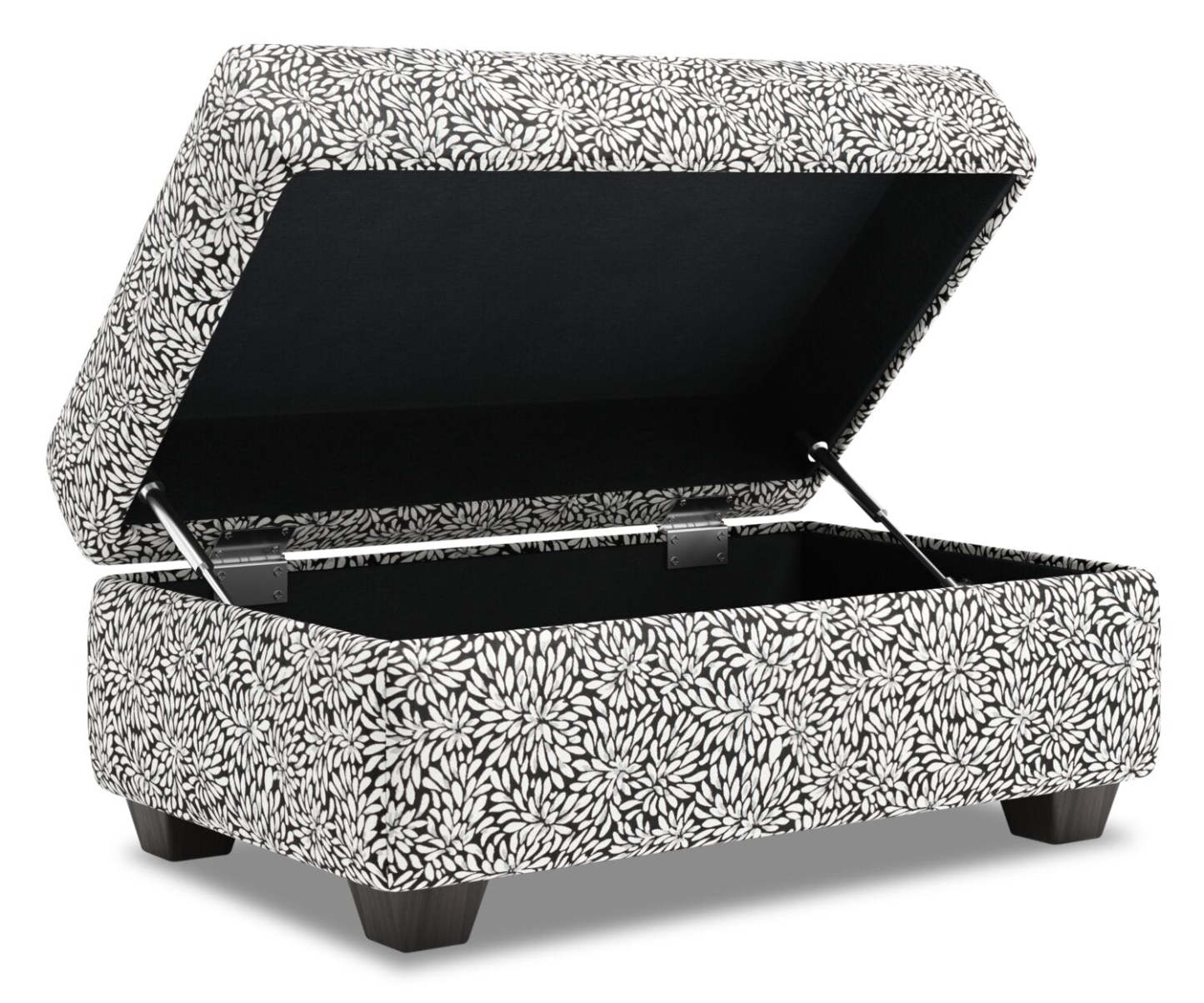 Fabriqué au Canada Pouf de rangement personnalisable The Trunk 39 en tissu - Onyx multicolore | Pouf de rangement The Trunk de Sofa Lab de 39 po fabriqué au Canada en tissu - Onyx multicolore | TRUN1146
