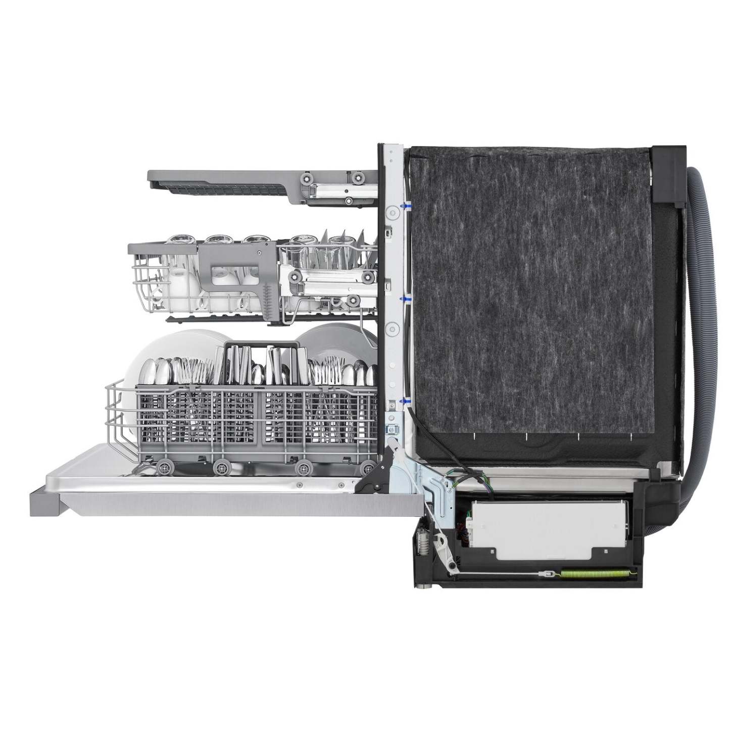 Lave-vaisselle intelligent encastré LG à 24 po et 46 dBA avec commandes sur le dessus et QuadWash®Pro - Acier inoxydable résistant aux traces…