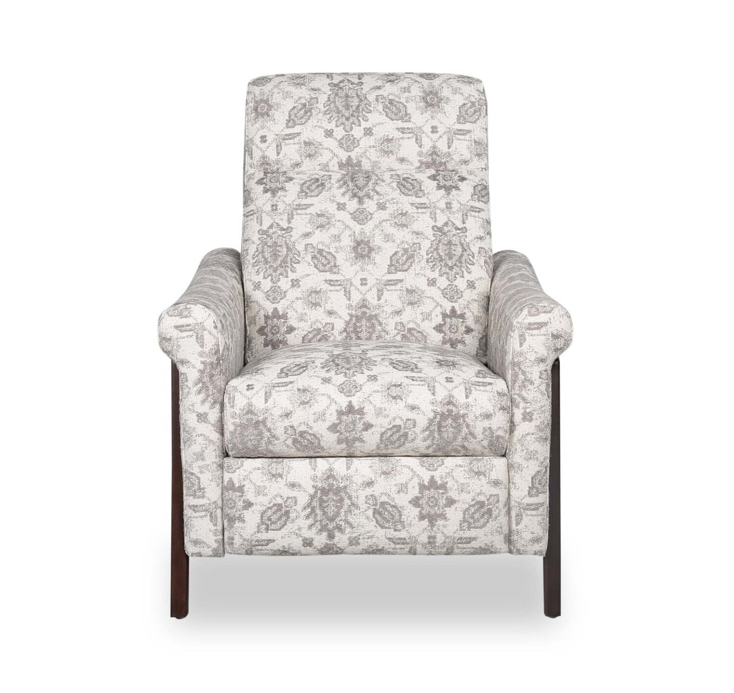 Fauteuil à inclinaison par poussée Mallie de 32 po en tissu chenille - ardoise multicolore Limbu