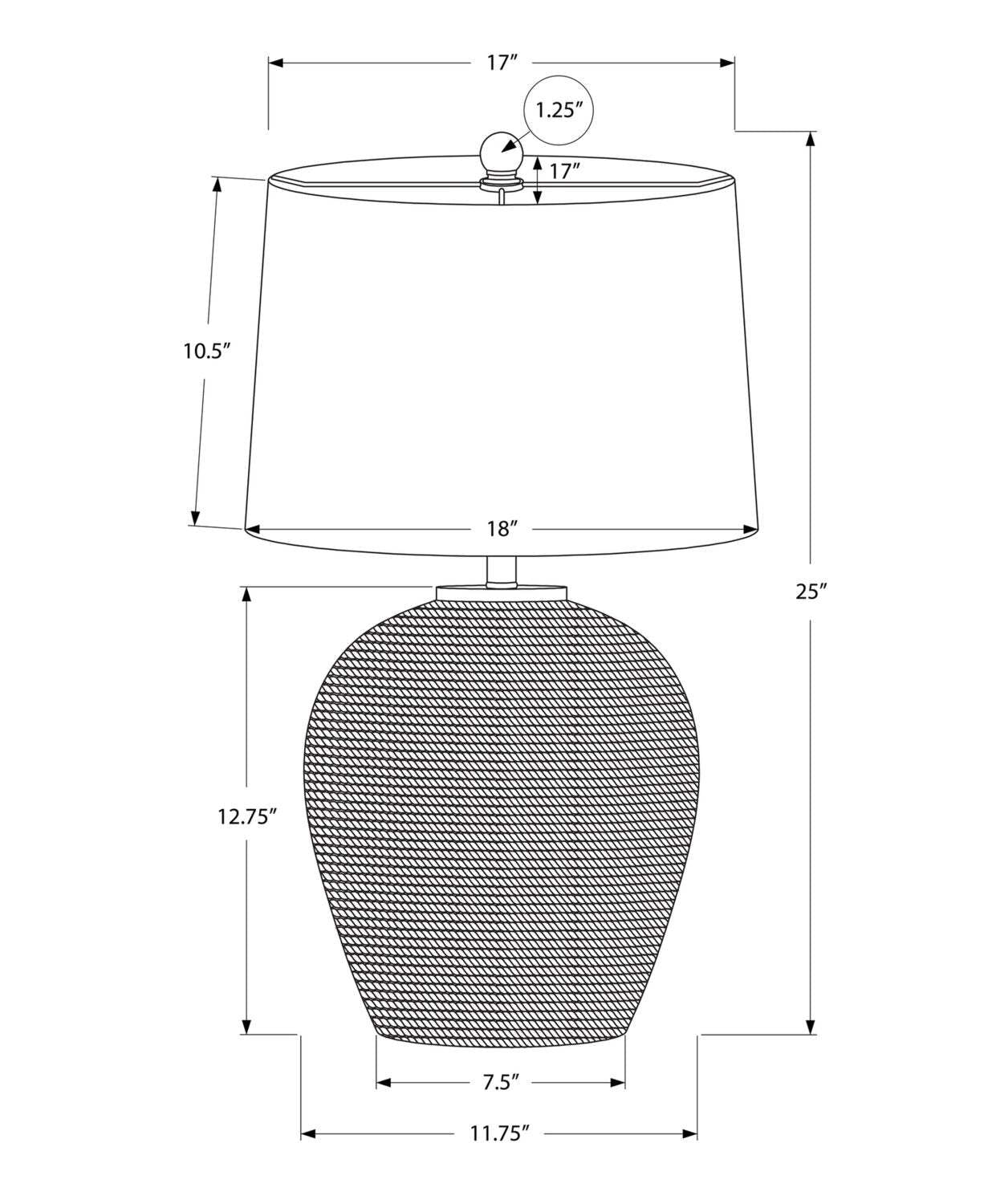 Lampe de table 25 Ratten avec abat-jour beige|Lampe de table de 25 po en rotin avec abat-jour beige