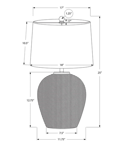 Lampe de table 25 Ratten avec abat-jour beige|Lampe de table de 25 po en rotin avec abat-jour beige