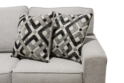 Fabriqué au Canada, canapé sectionnel de gauche Verona 2 pièces en tissu d’apparence lin avec coussins amovibles - beige