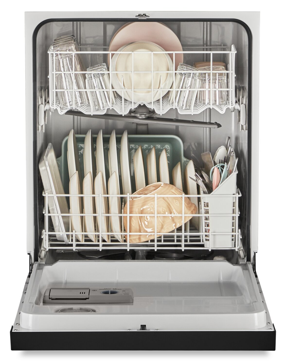 Lave-vaisselle Whirlpool 24 57 dBA à commande frontale encastrable - Noir - WDF341PAPB | Lave-vaisselle encastré Whirlpool de 24 po et de 57 dBA avec commandes à l'avant - noir - WDF341PAPB